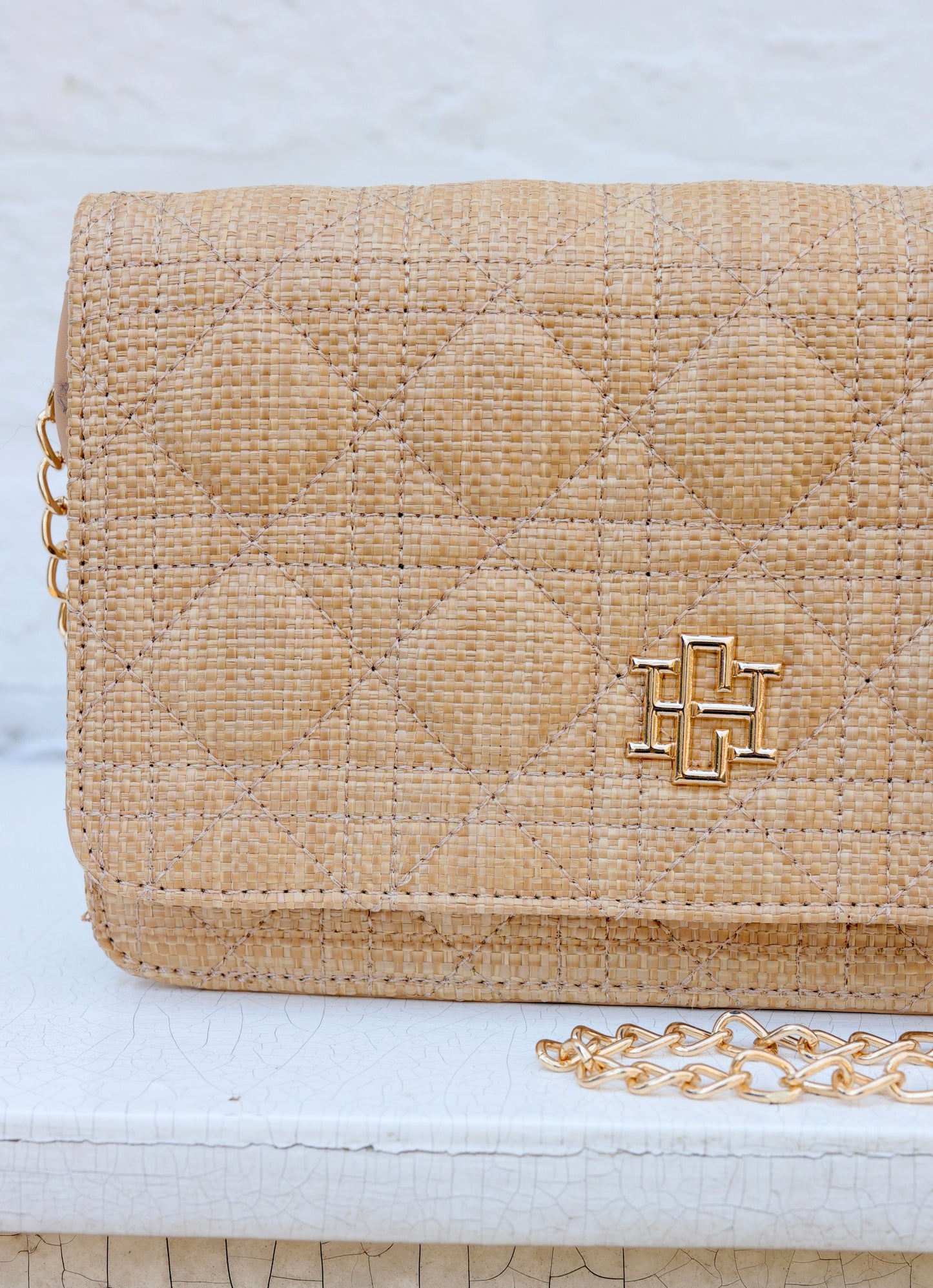 Bryn Clutch/Crossbody Natural Quilted LQ