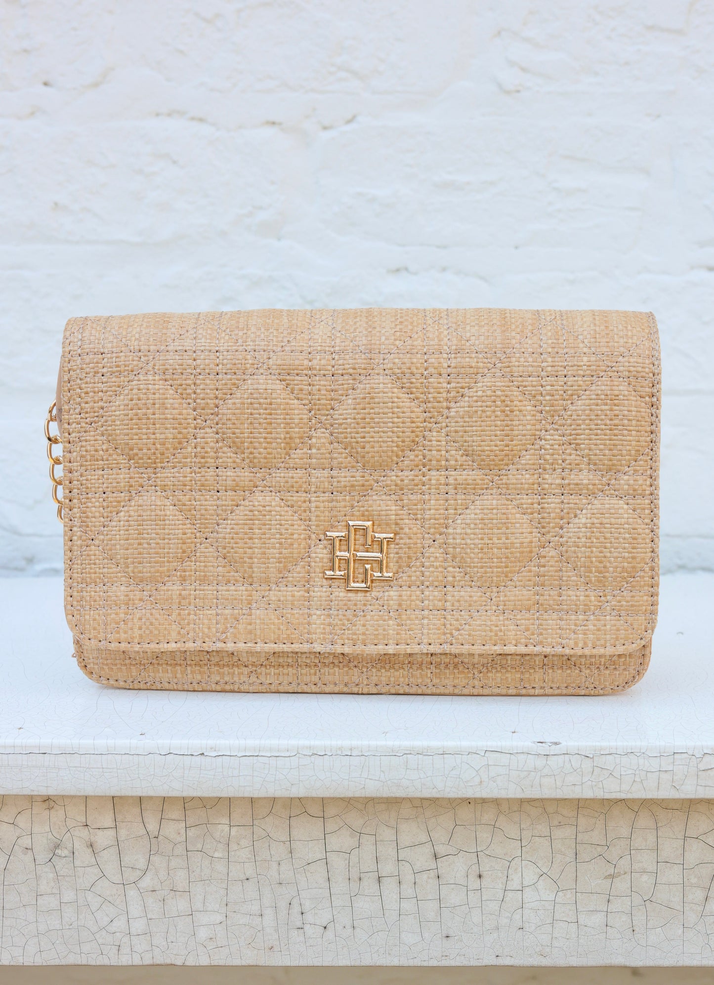 Bryn Clutch/Crossbody Natural Quilted LQ