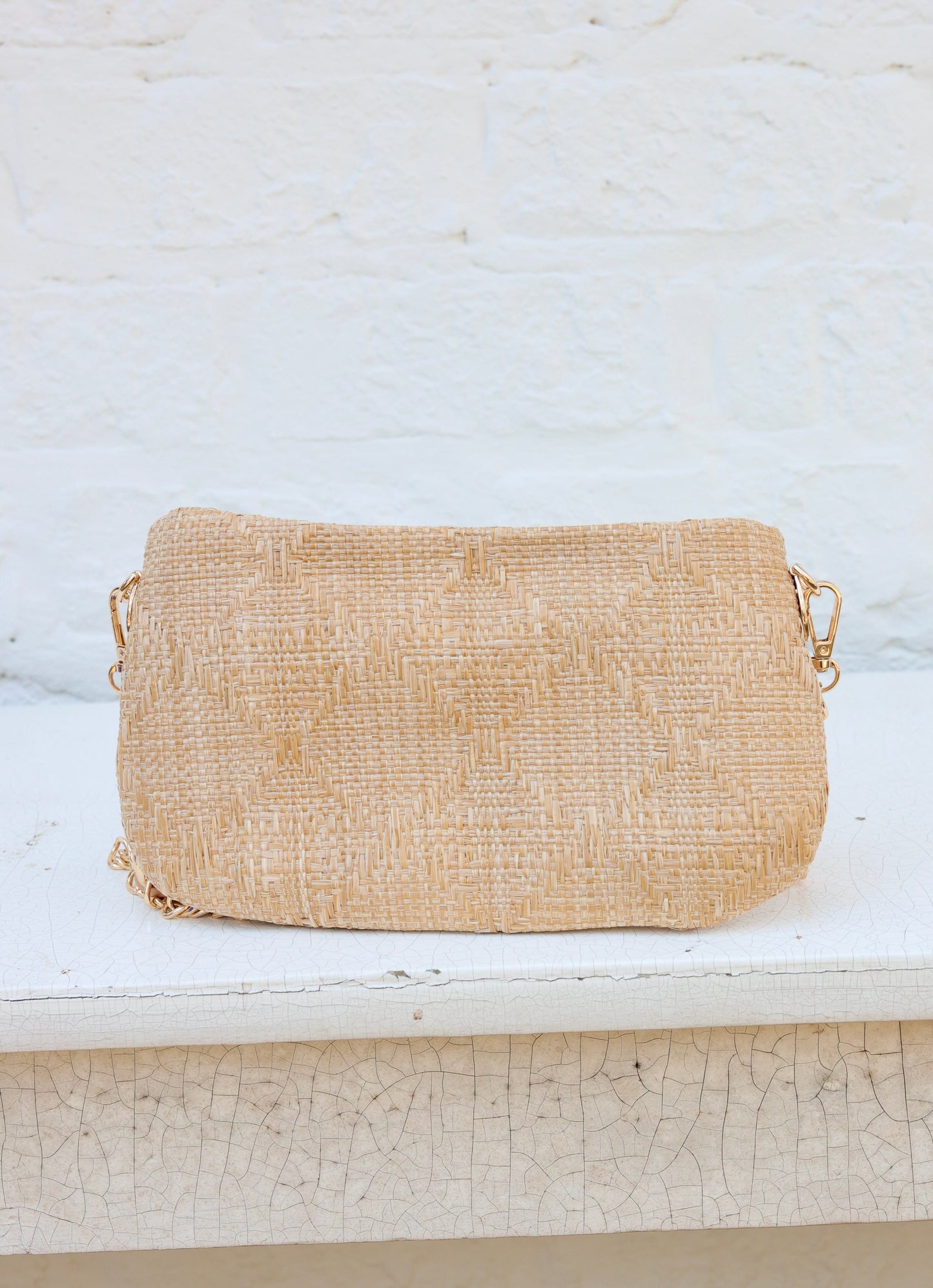 Livi Crossbody Natural Lattice Tan