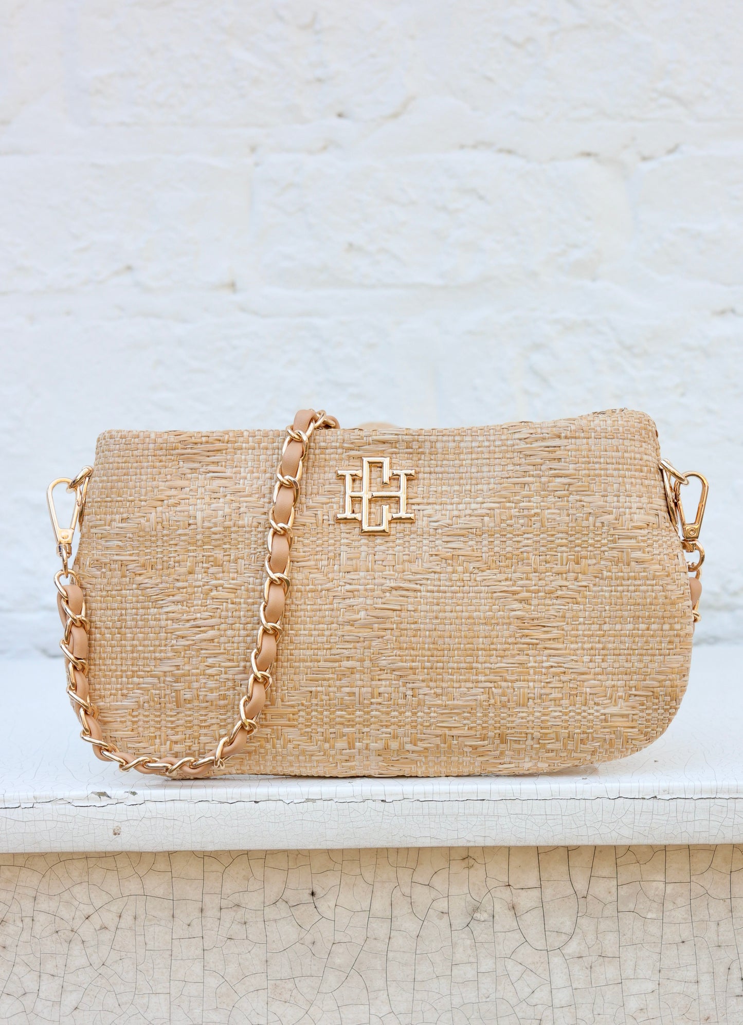 Livi Crossbody Natural Lattice Tan