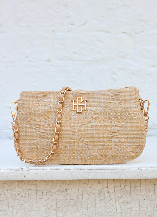 Livi Crossbody Natural Lattice Tan