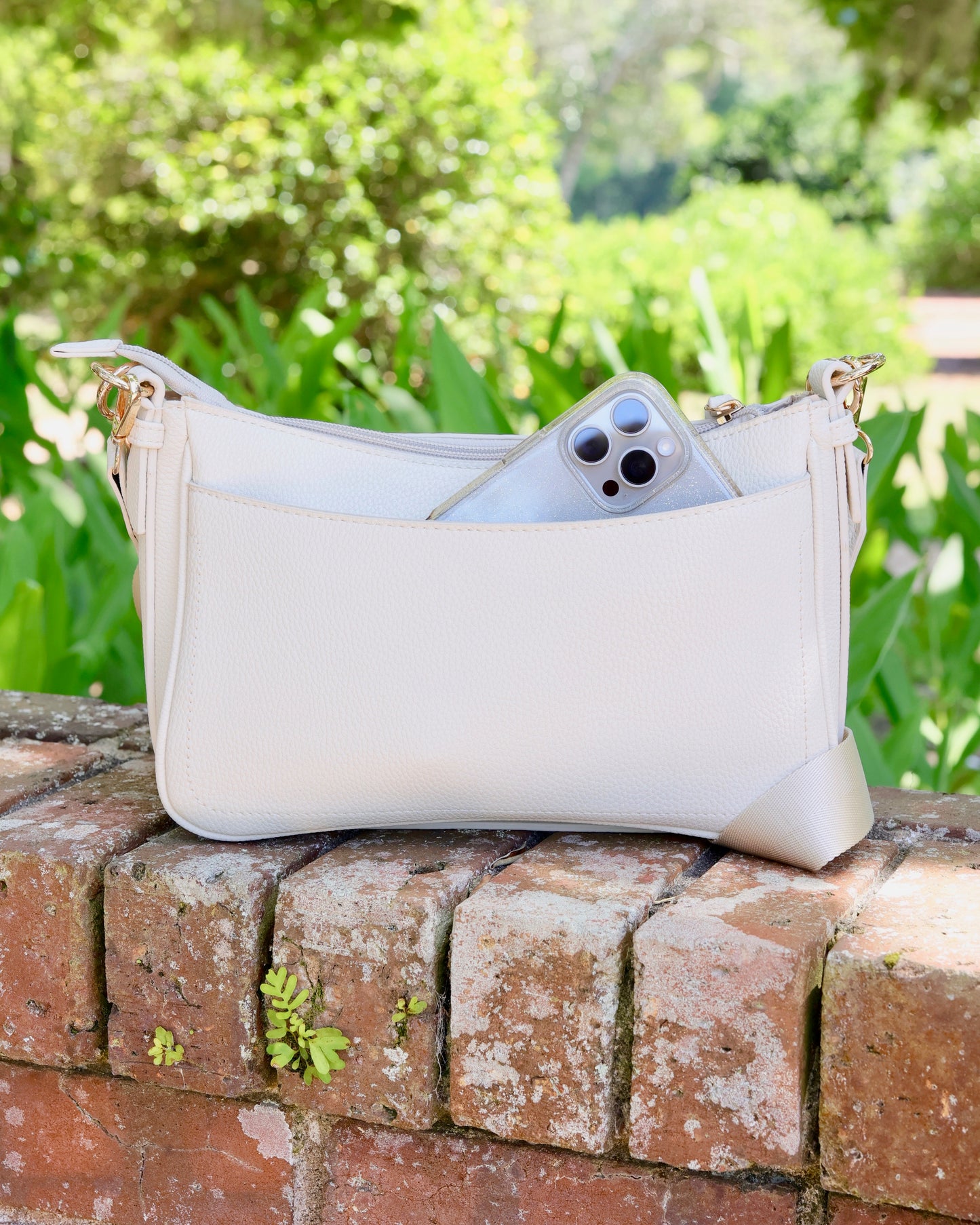 Paxton Crossbody with Pockets Cream PB