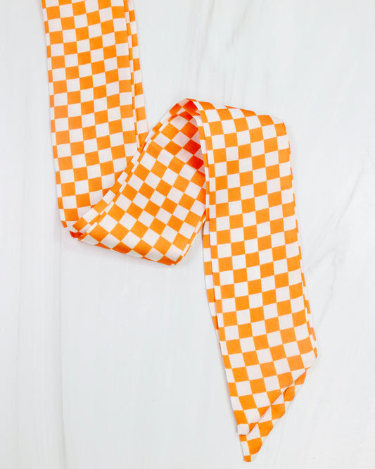 Serafina Scarf Orange Check