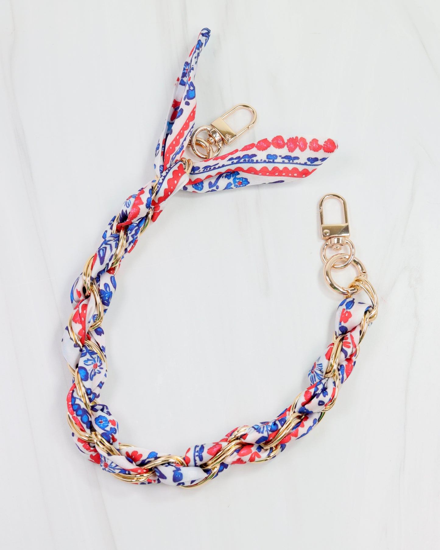 Serafina Scarf Purse Chain Nvy Rd Floral