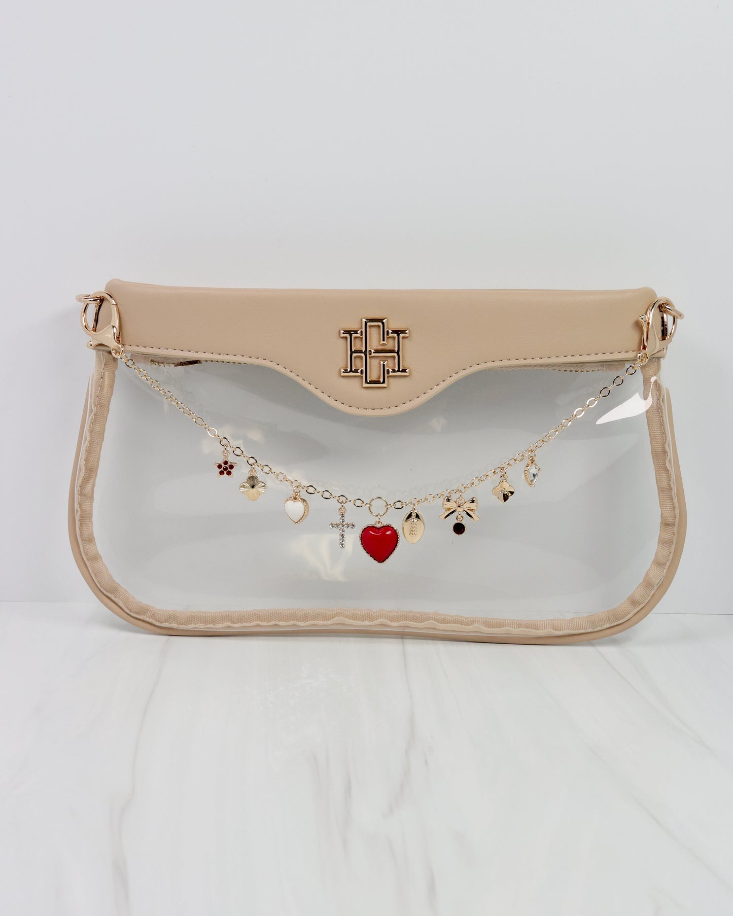 Avery Bag Chain MAROON WHITE