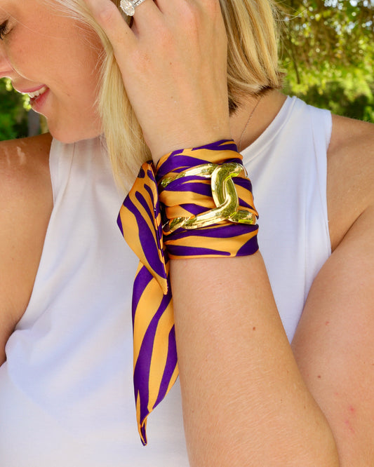 Serafina Scarf Bracelet Purple Gold