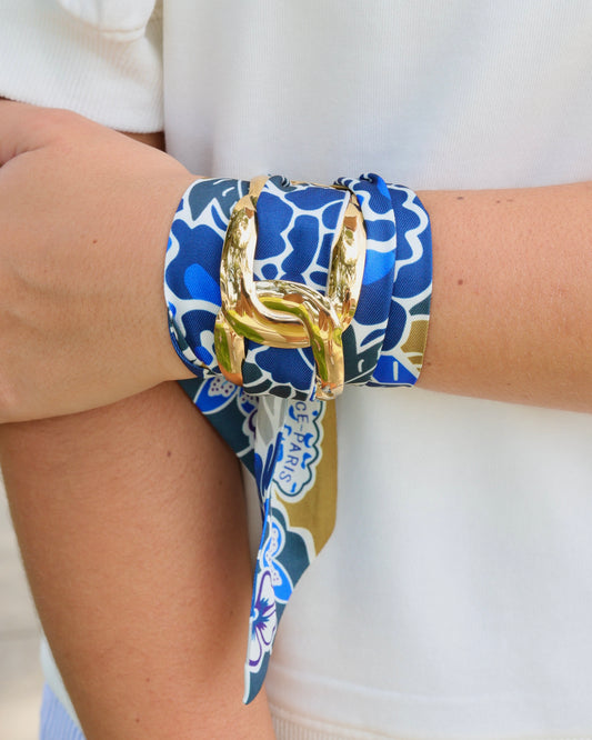Sedgefield Scarf Bracelet Blue Coffee