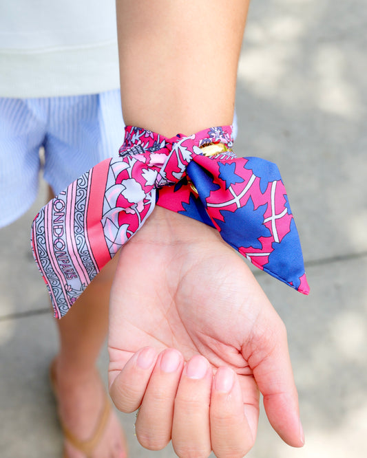 Sedgefield Scarf Bracelet Navy Red