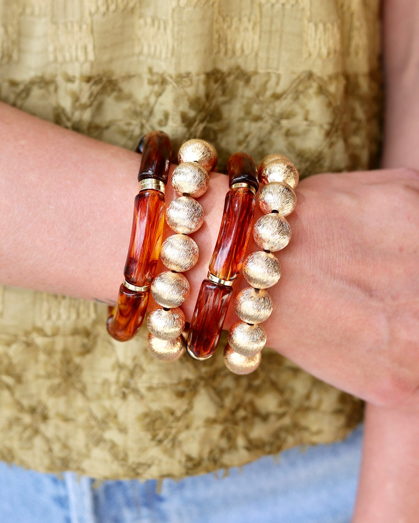 Muhlissa Bracelet Set Brown