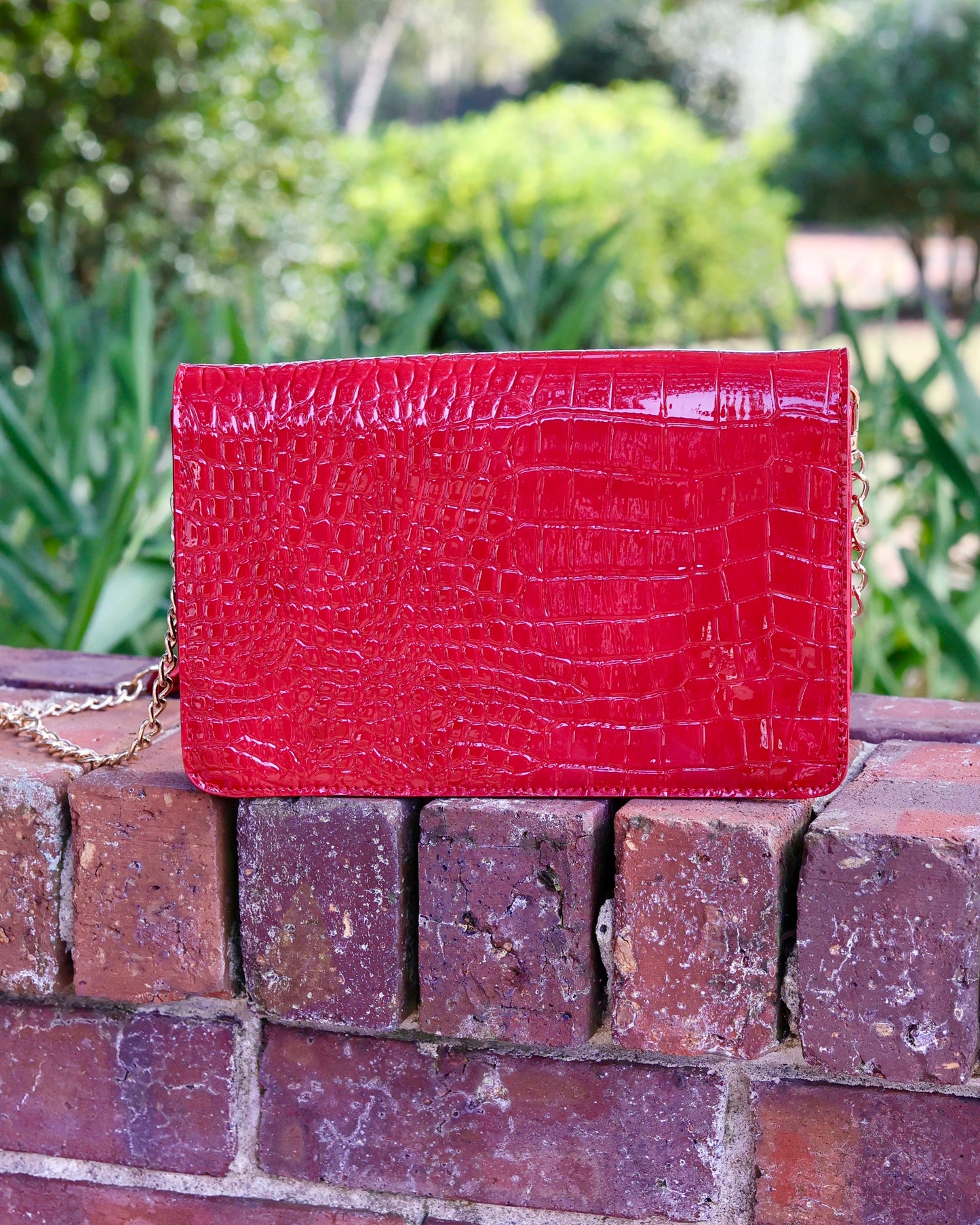 Bryn Crossbody Clutch Red Patent EC