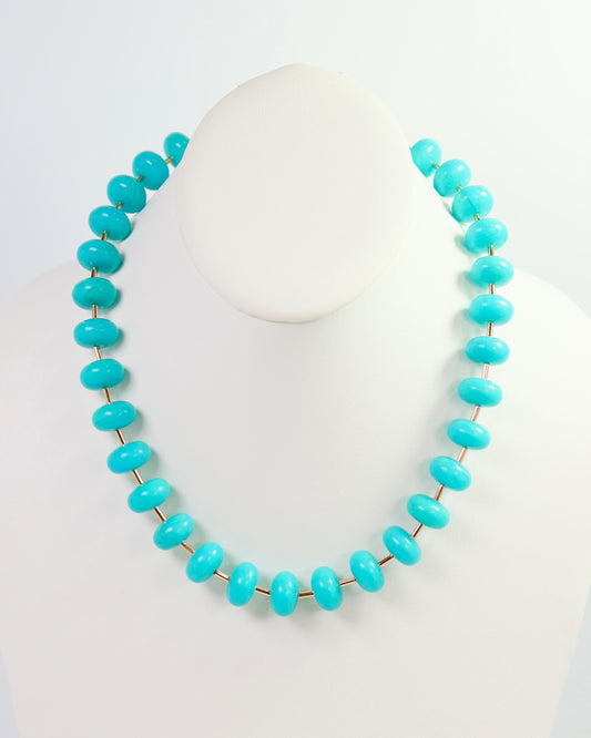 Erica Beaded Necklace Turquoise
