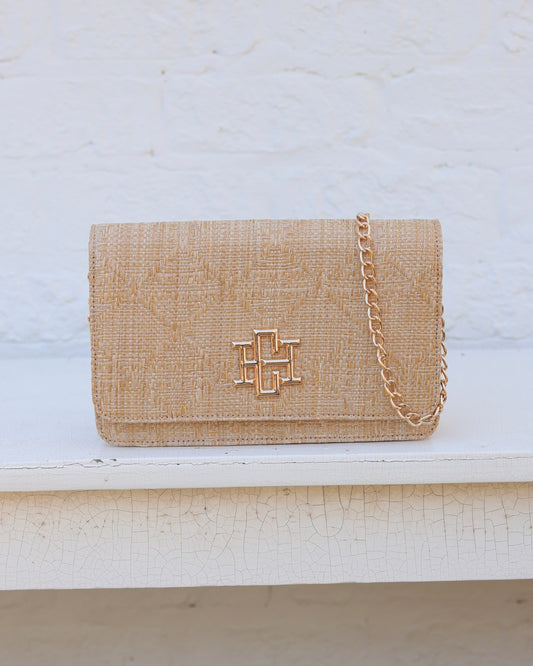 Bryn Clutch/Crossbody Natural Lattice