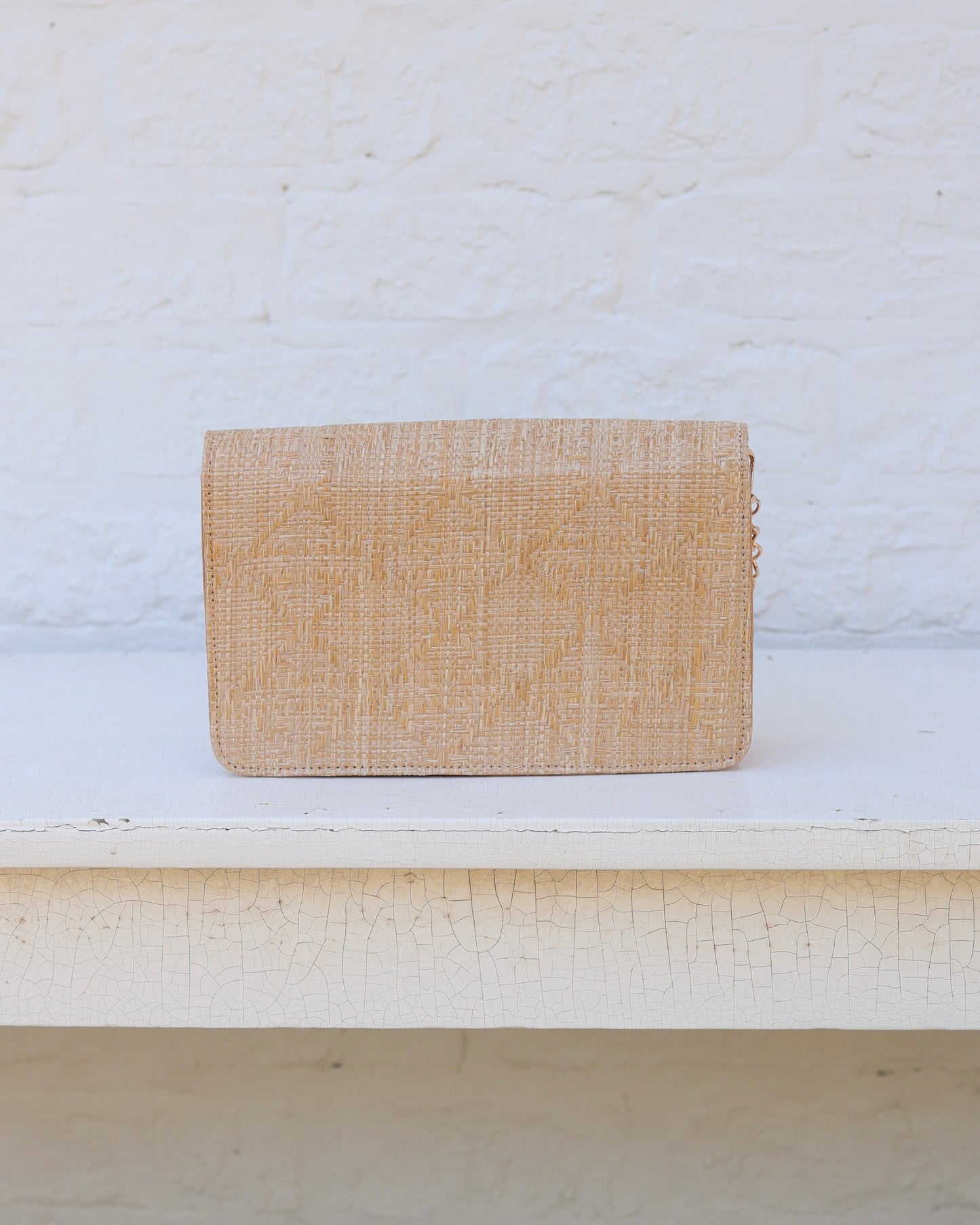 Bryn Clutch/Crossbody Natural Lattice