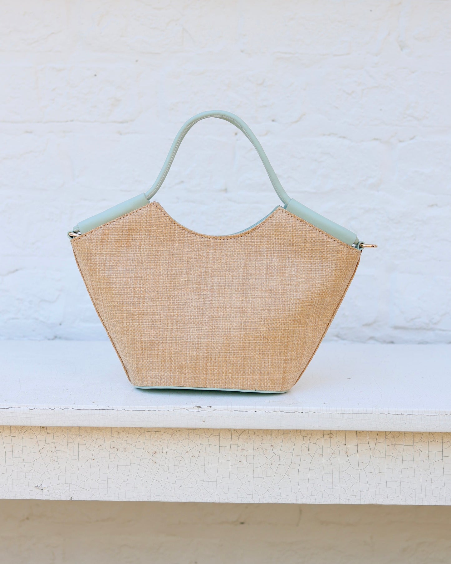 Leland Mini Tote Natural Mint