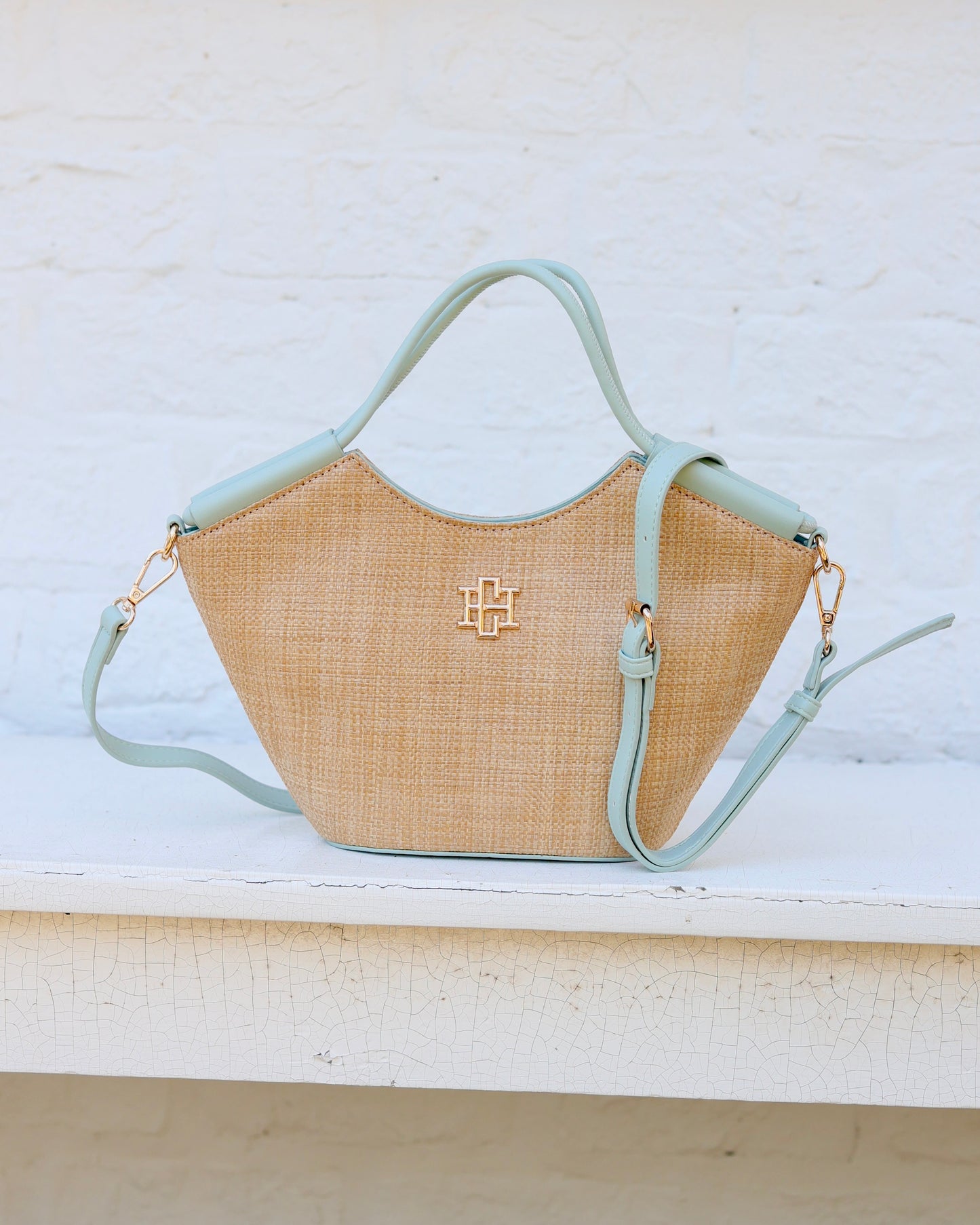 Leland Mini Tote Natural Mint