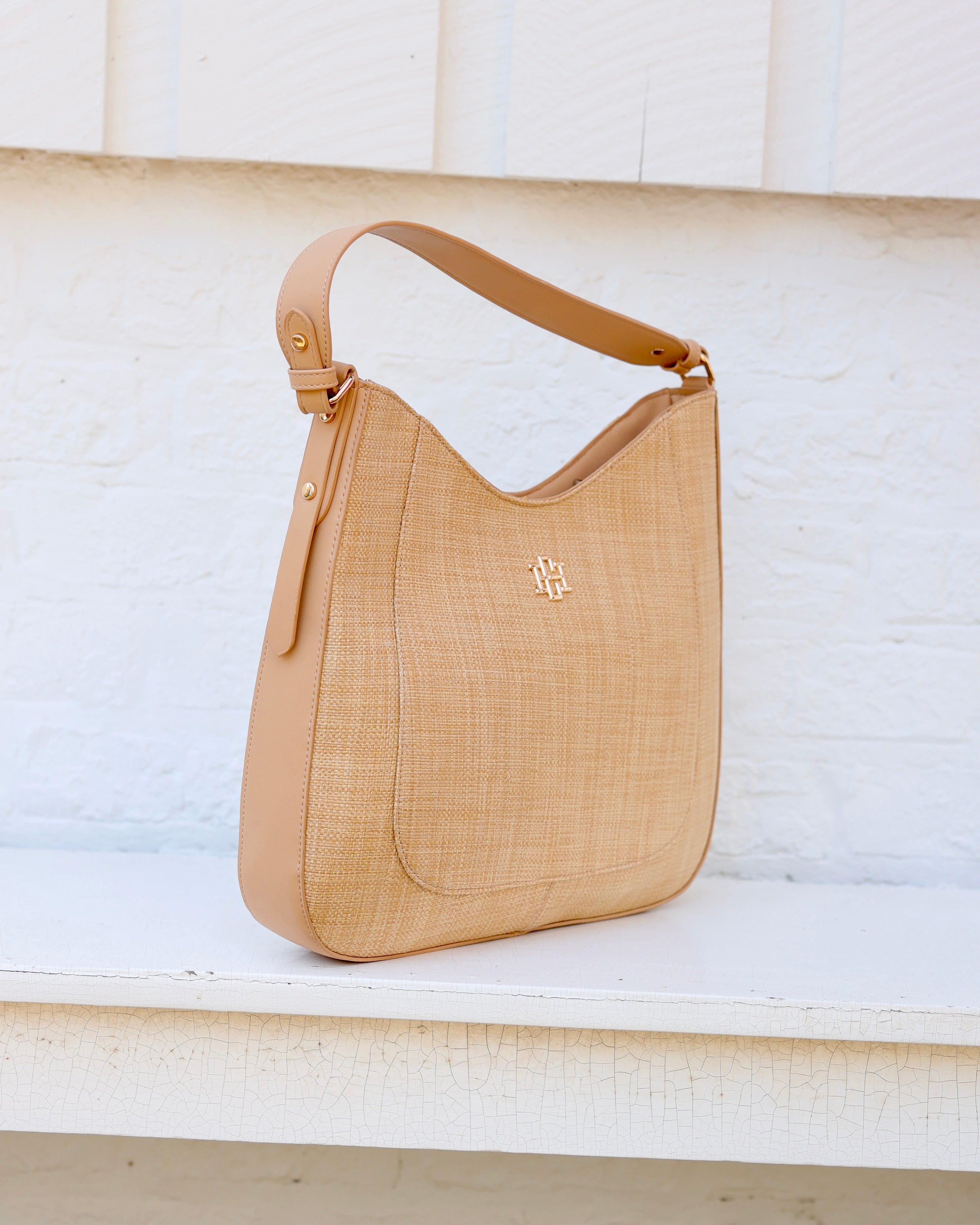 Hadlee Hobo Bag Natural – Caroline Hill