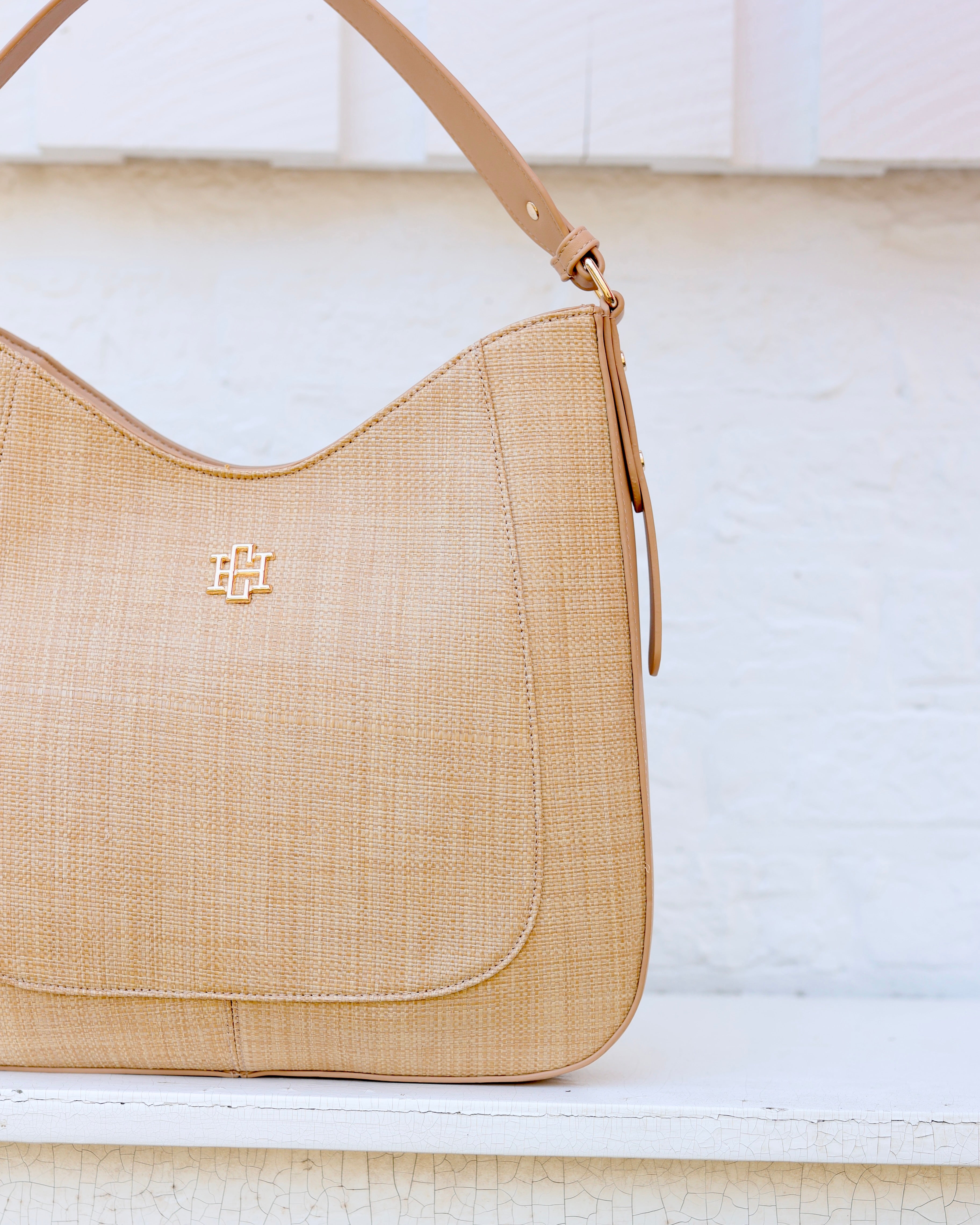 Hadlee Hobo Bag Natural – Caroline Hill
