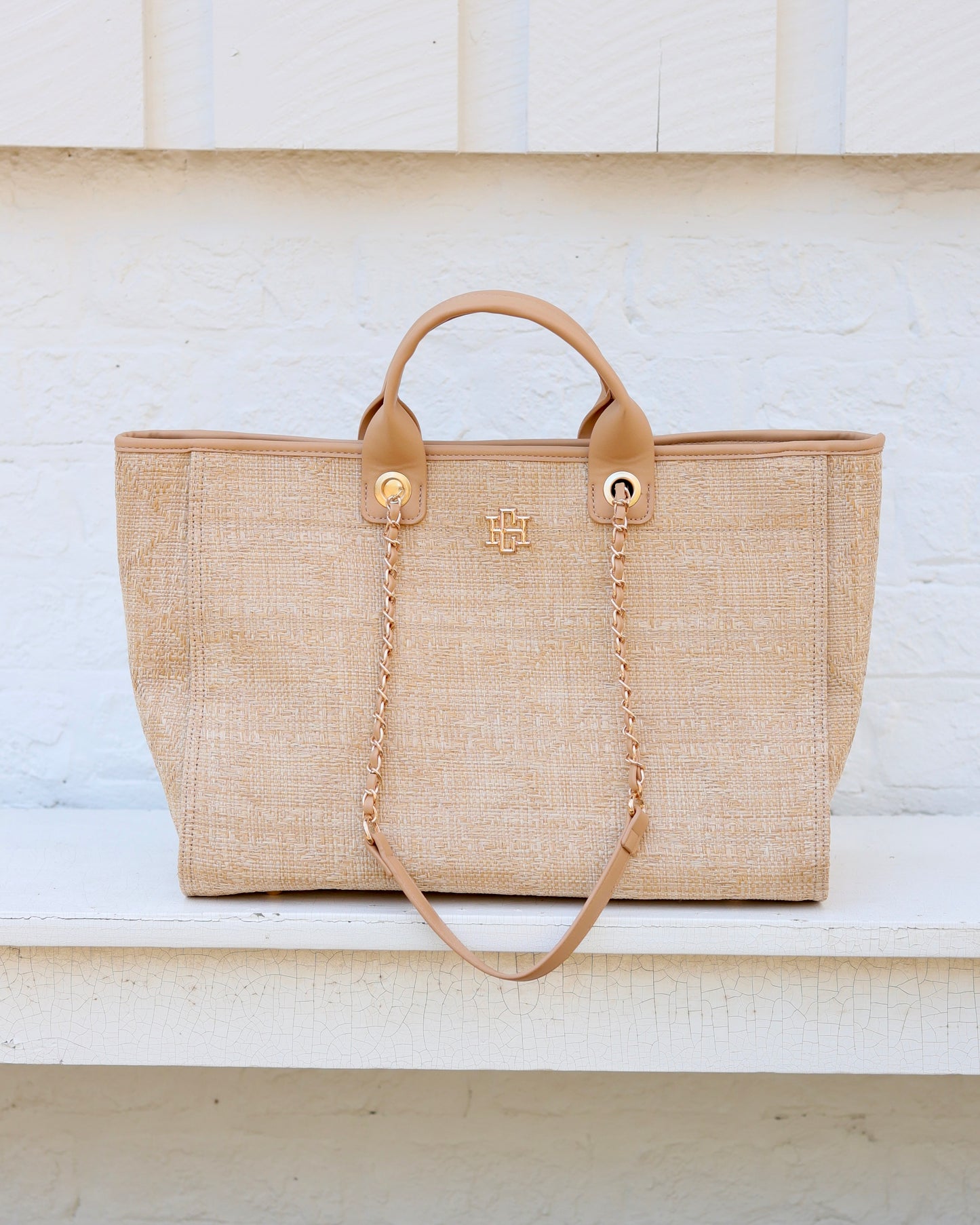 Melissa Tote Bag Natural Lattice