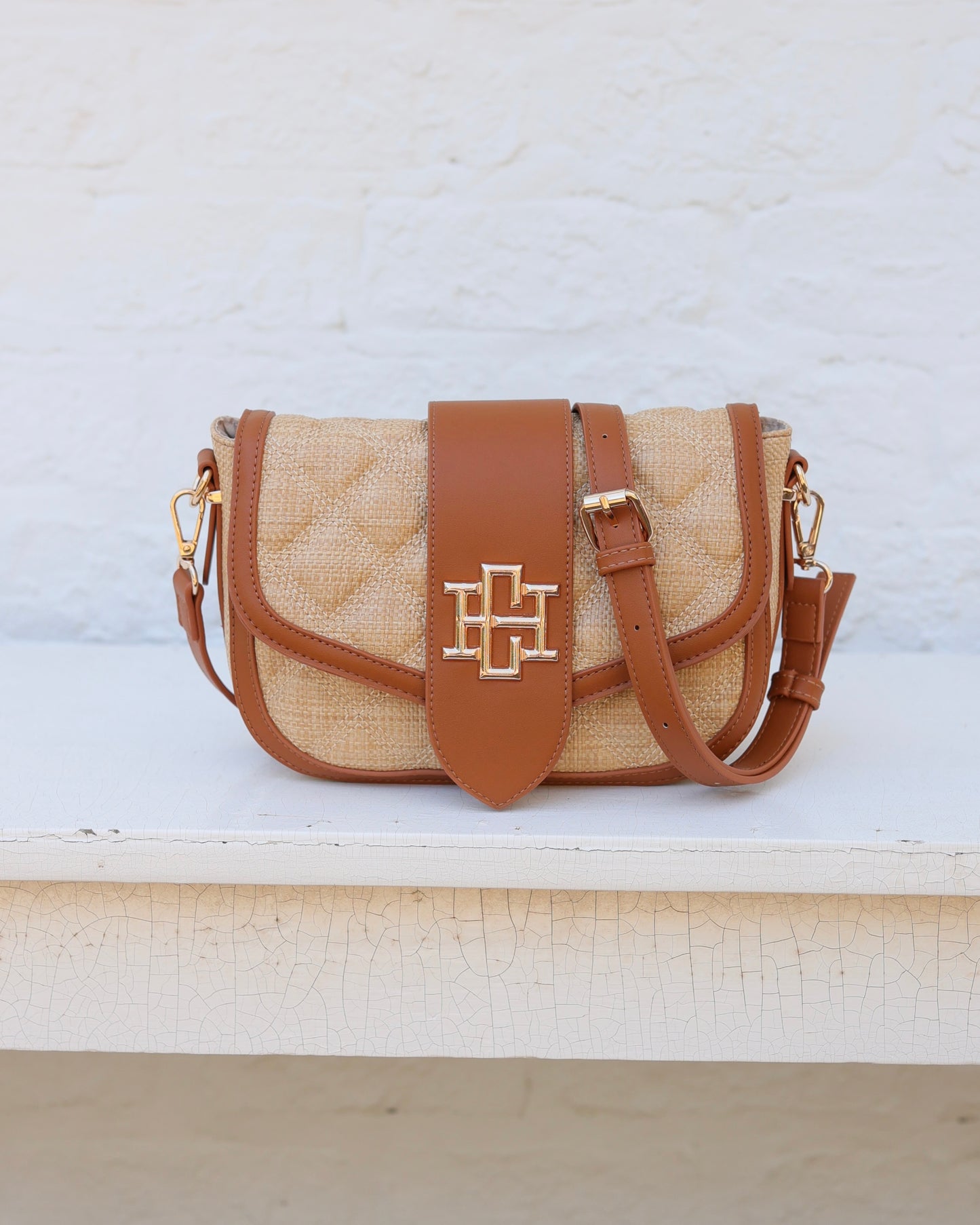 Griffin Crossbody Bag Natural Saddle DQ