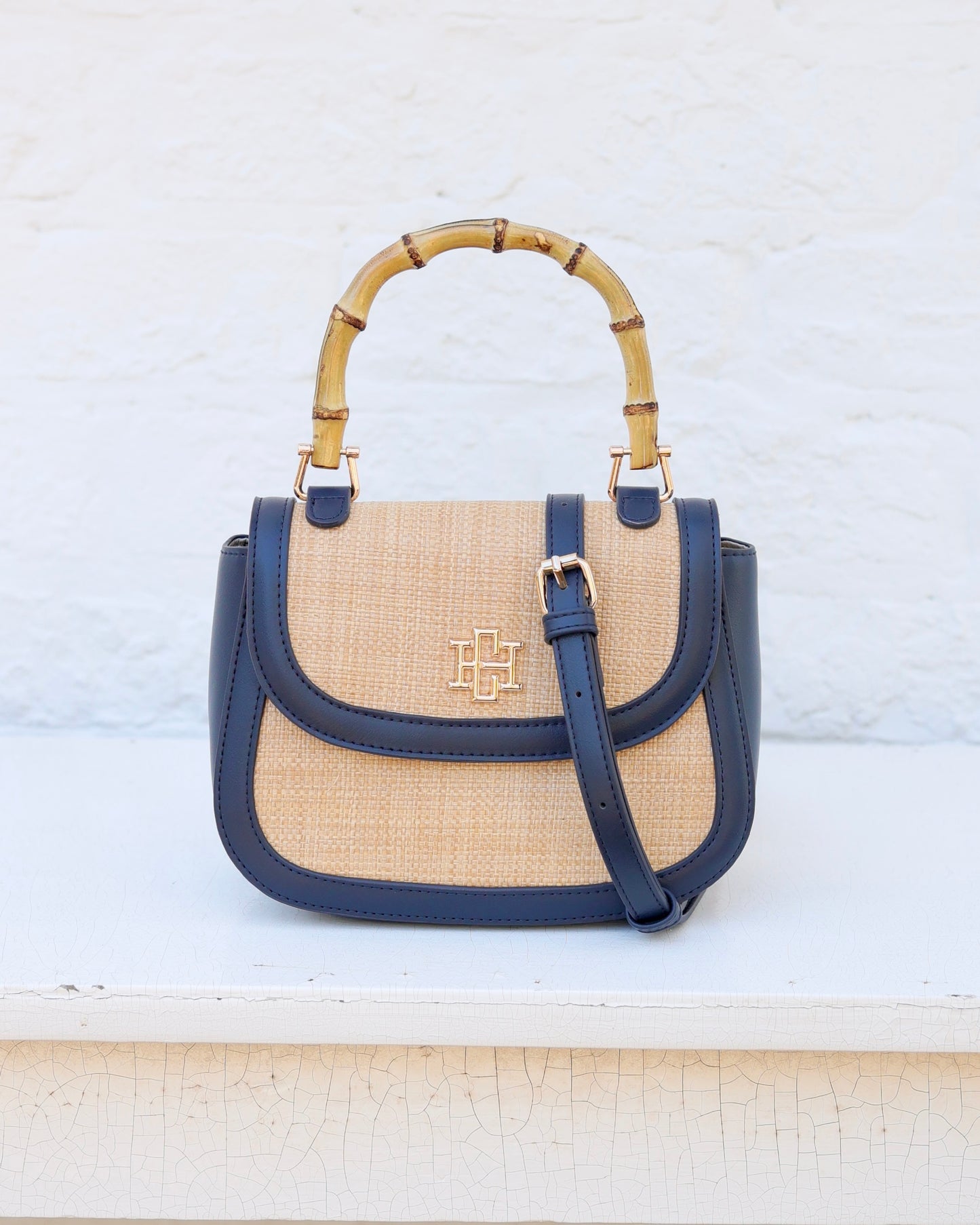 Jessica Handbag Natural Navy