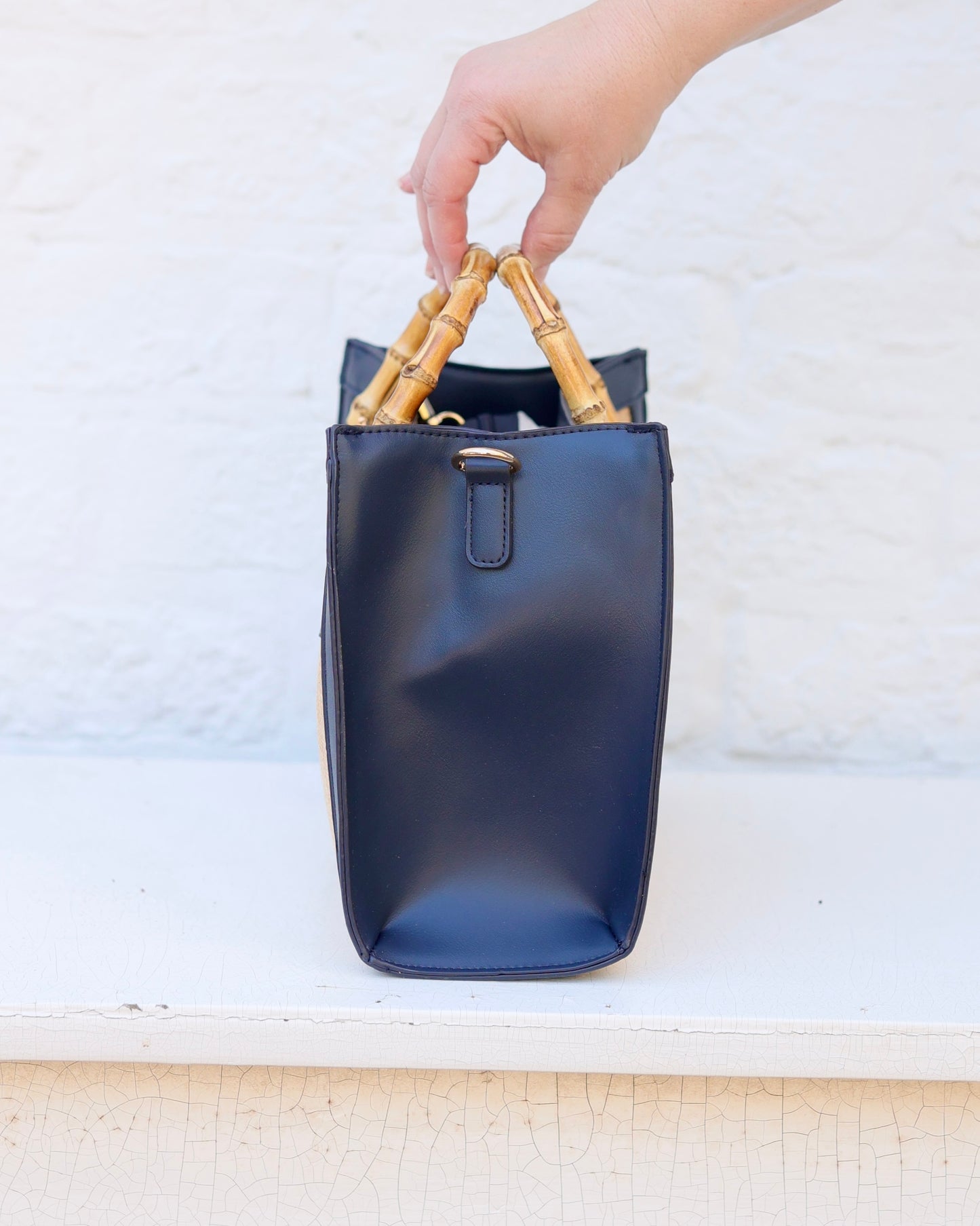 Kennedy Tote Natural Navy