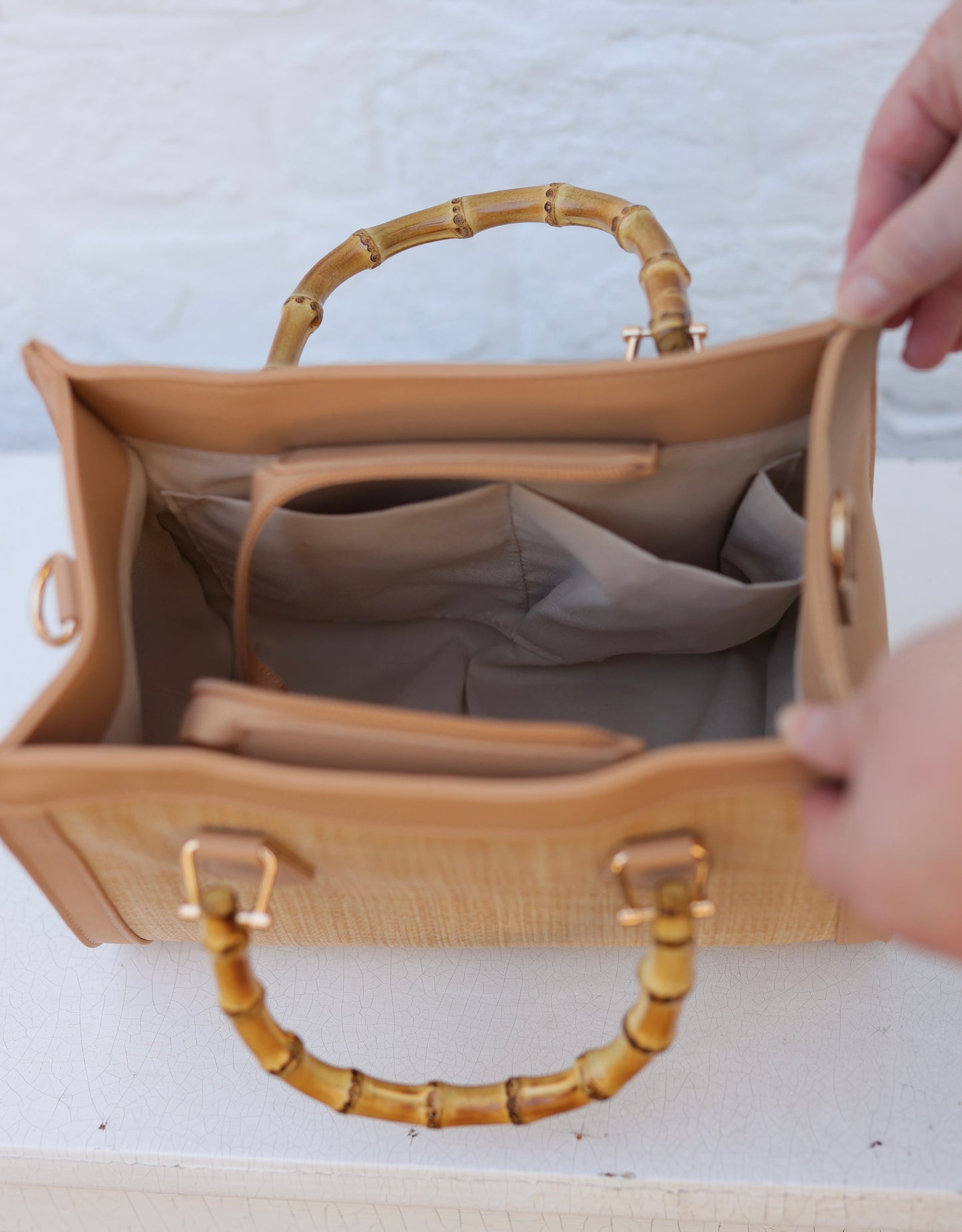 Kennedy Tote Natural Kelly Green