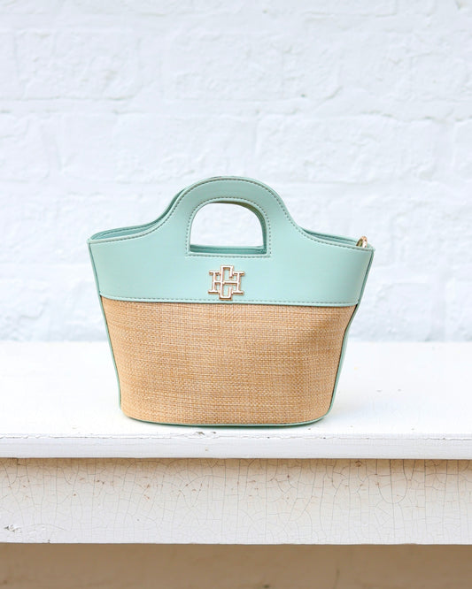 Emma Mini Tote Natural Mint