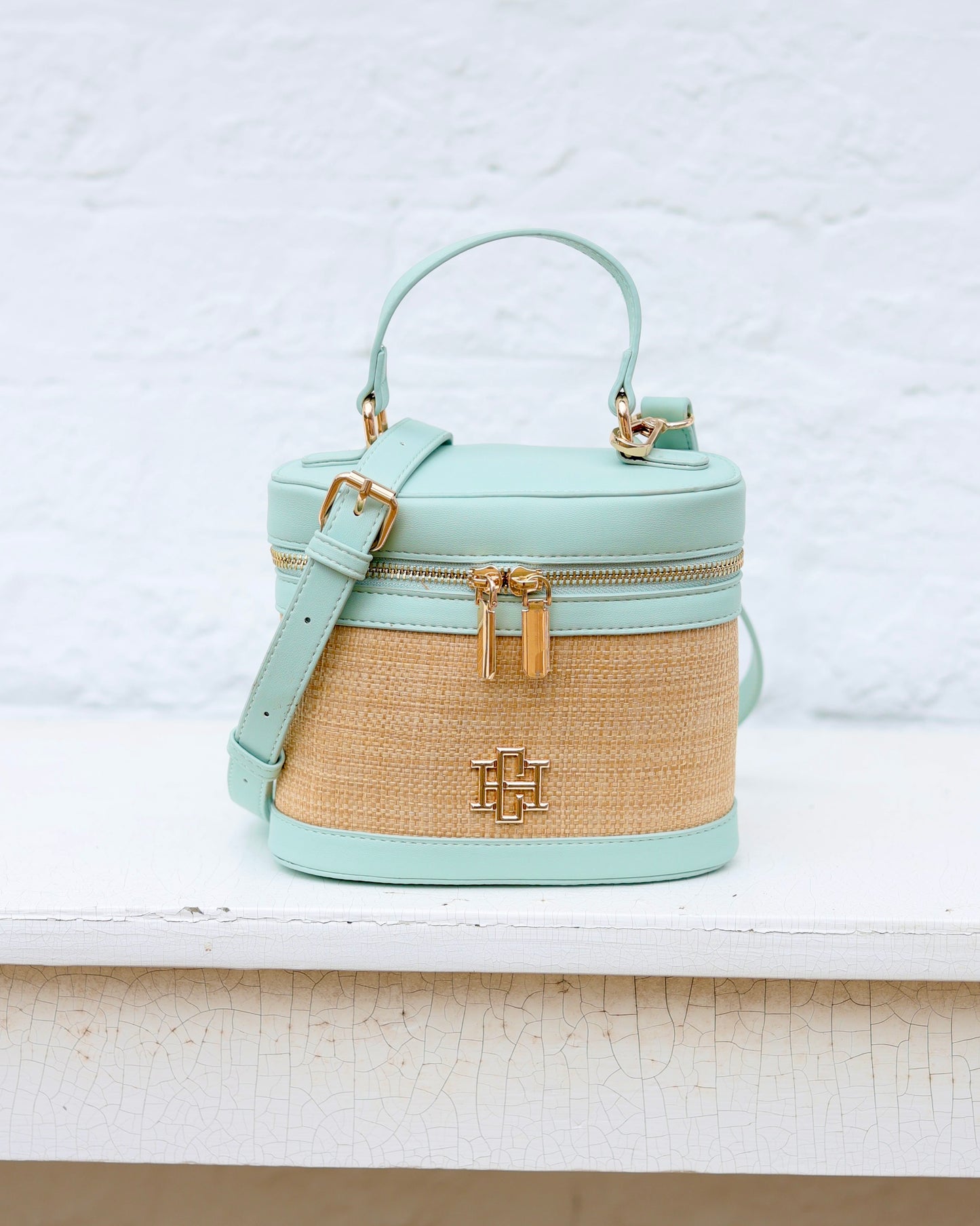Audrey Handbag Natural Mint