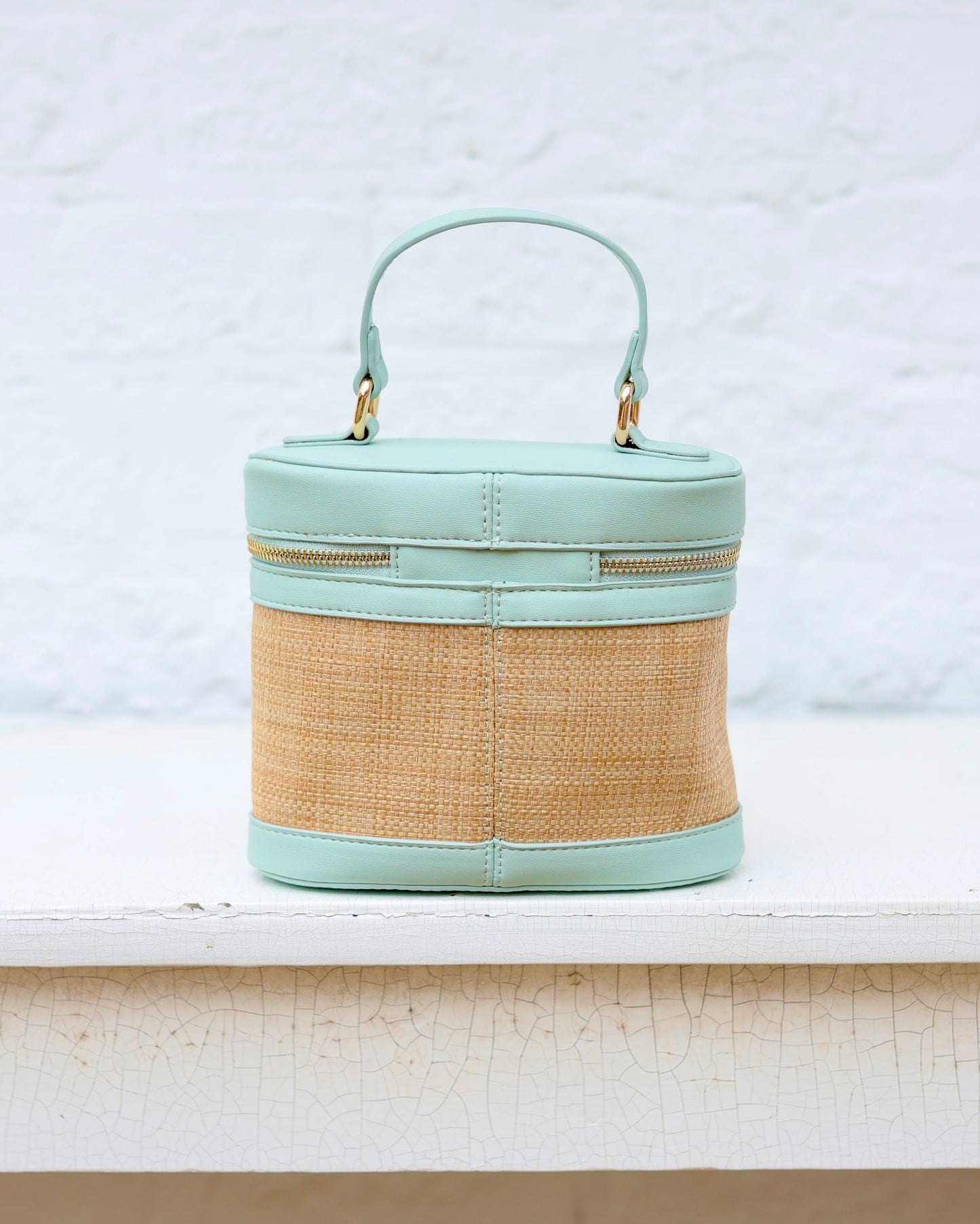 Audrey Handbag Natural Mint
