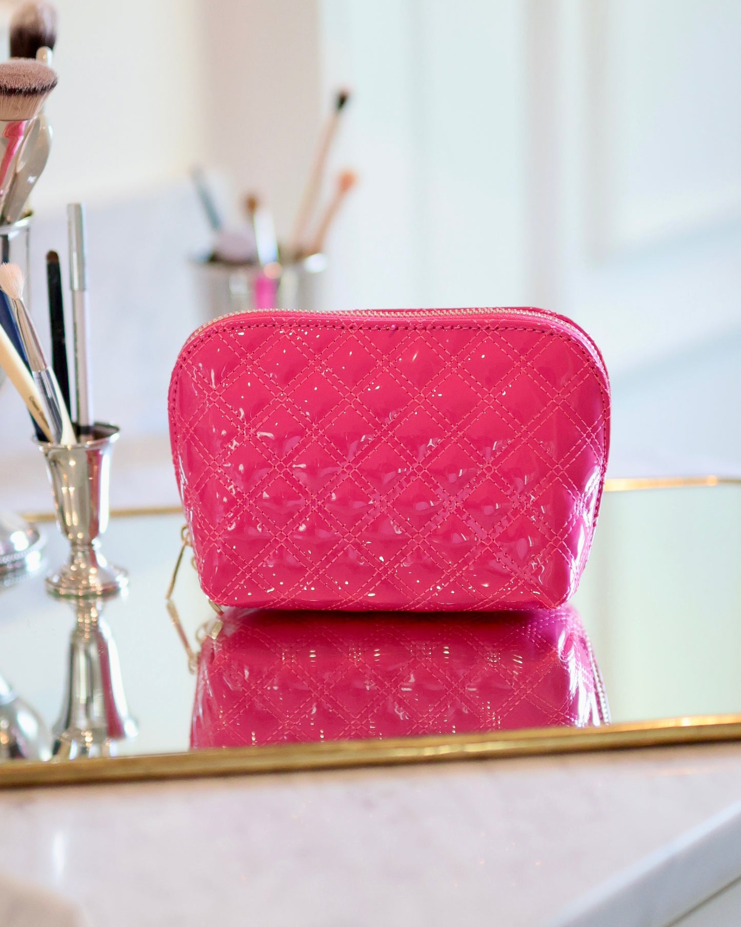 Ibiza Small Pouch Hot Pink Patent