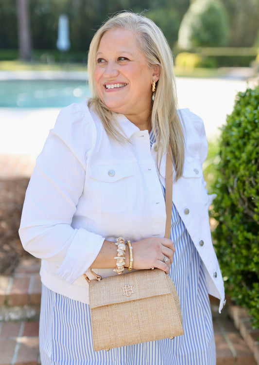 Vivienne Handbag in Natural Lattice Tan