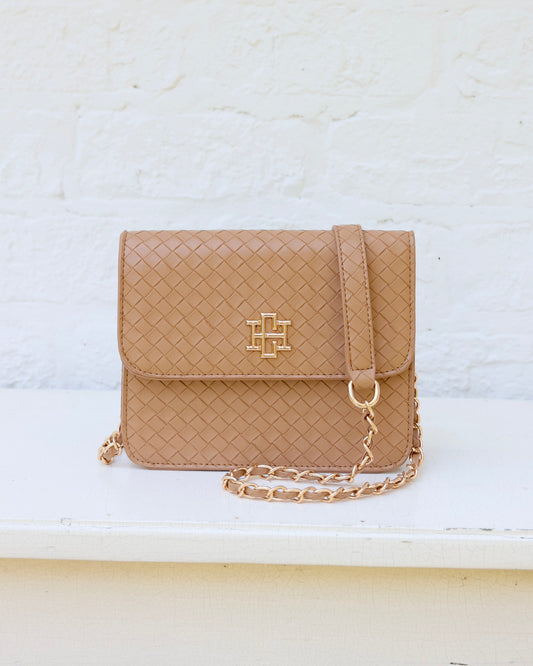 Evelyn Crossbody Woven Tan