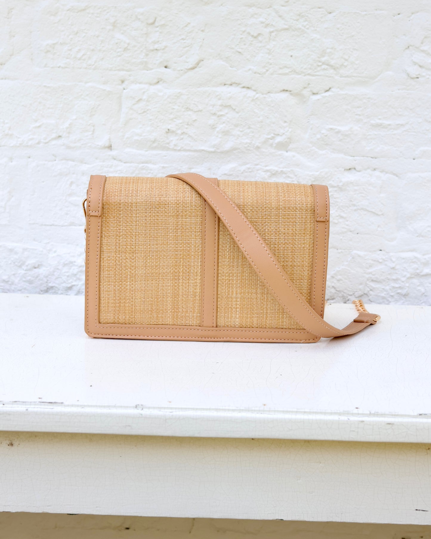 Cecilia Circle Logo Handbag Natural