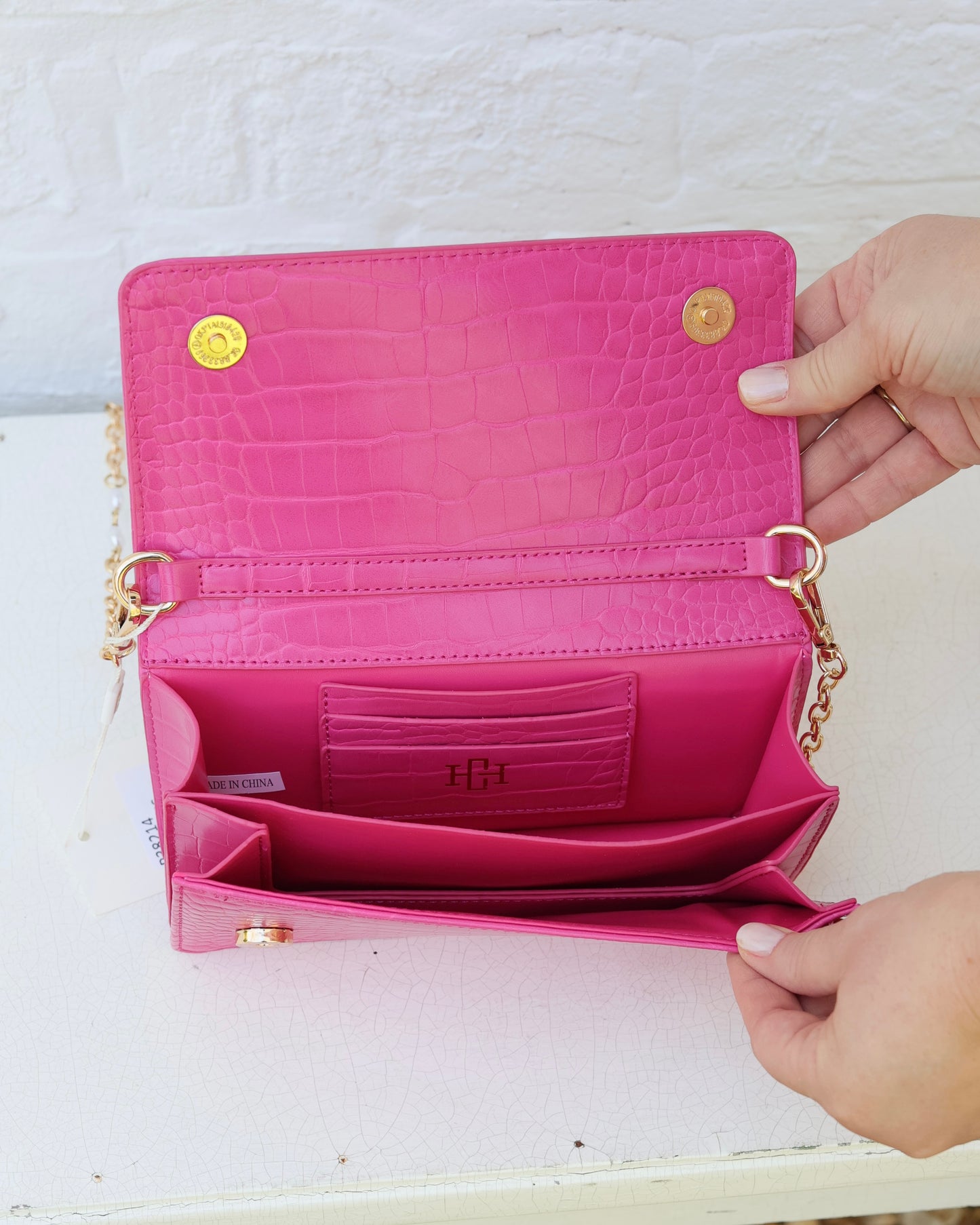 Brynleigh Clutch Crossbody Hot Pink EC