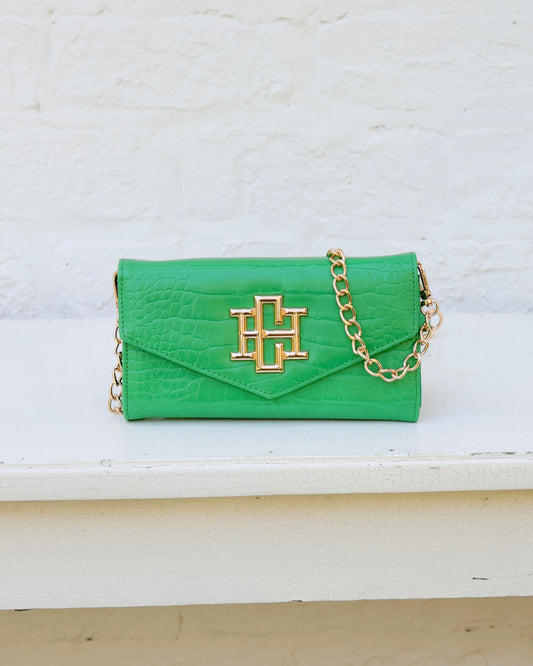 Carlington Clutch/Crossbody Kelly Green EC