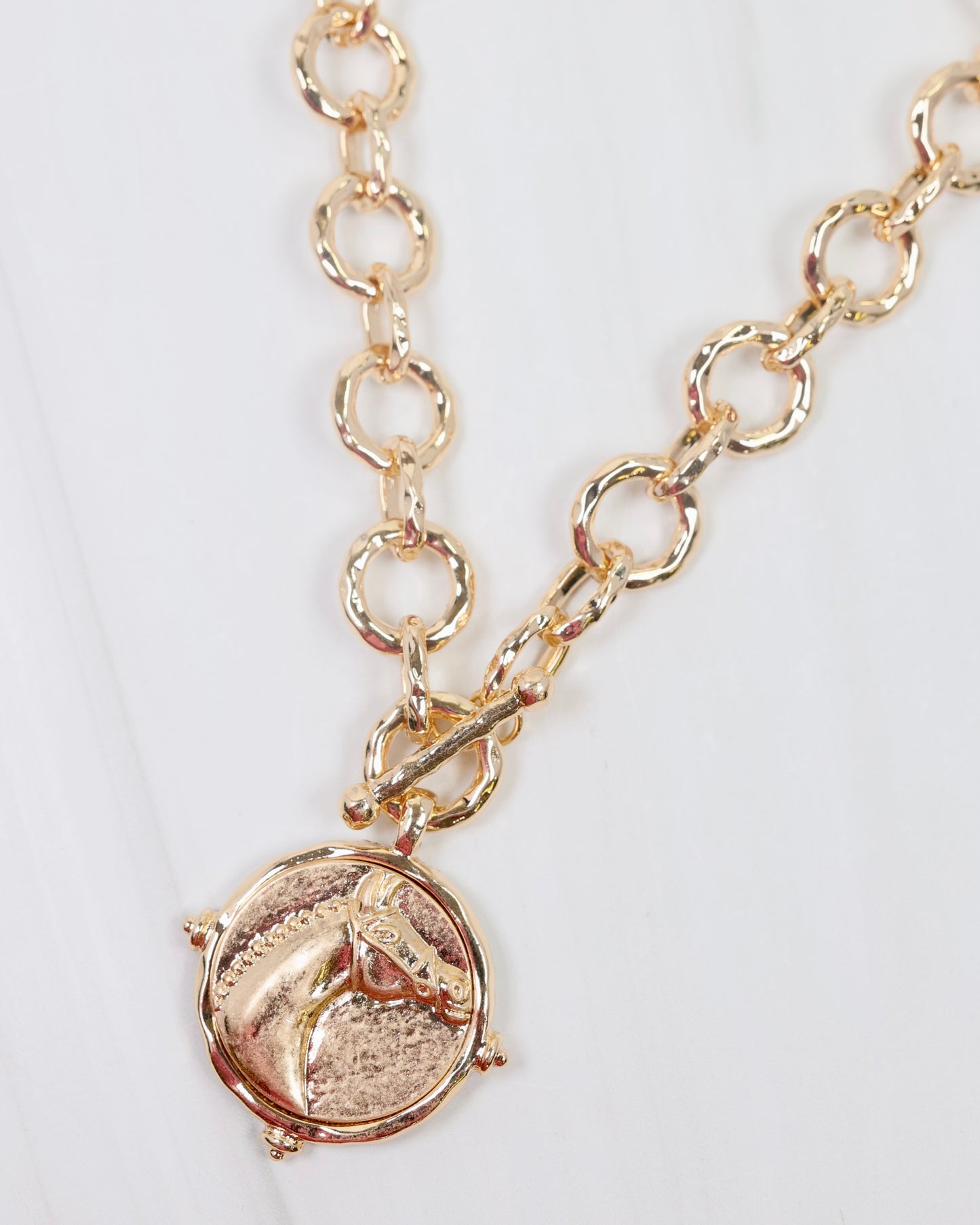 Millicent Horse Coin Link Necklace
