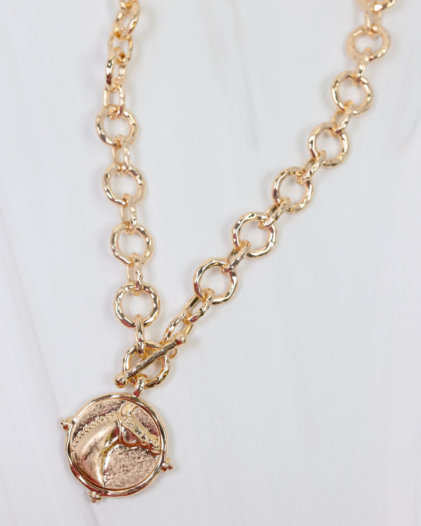 Millicent Horse Coin Link Necklace