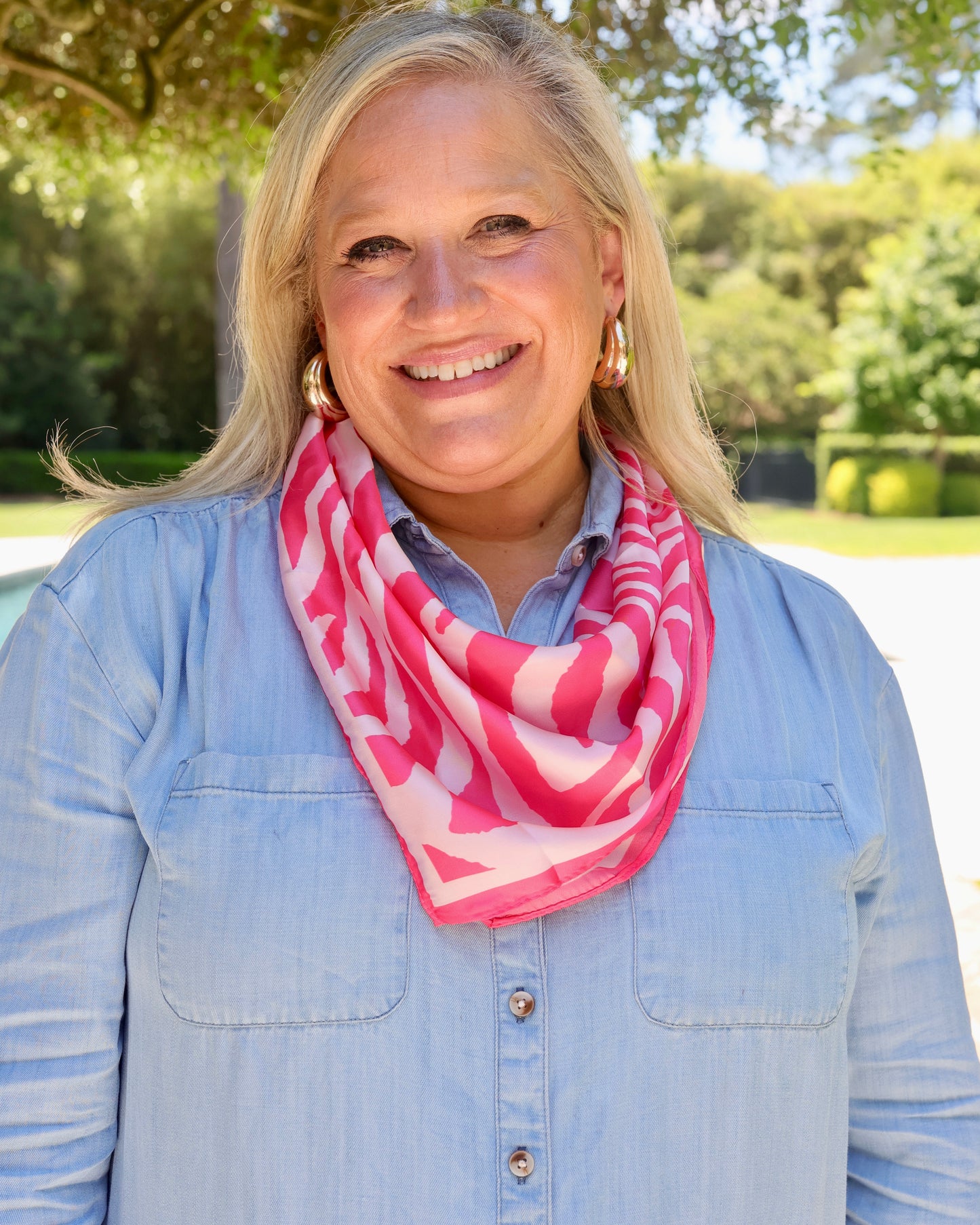 Ellie Zebra Print Scarf Pink