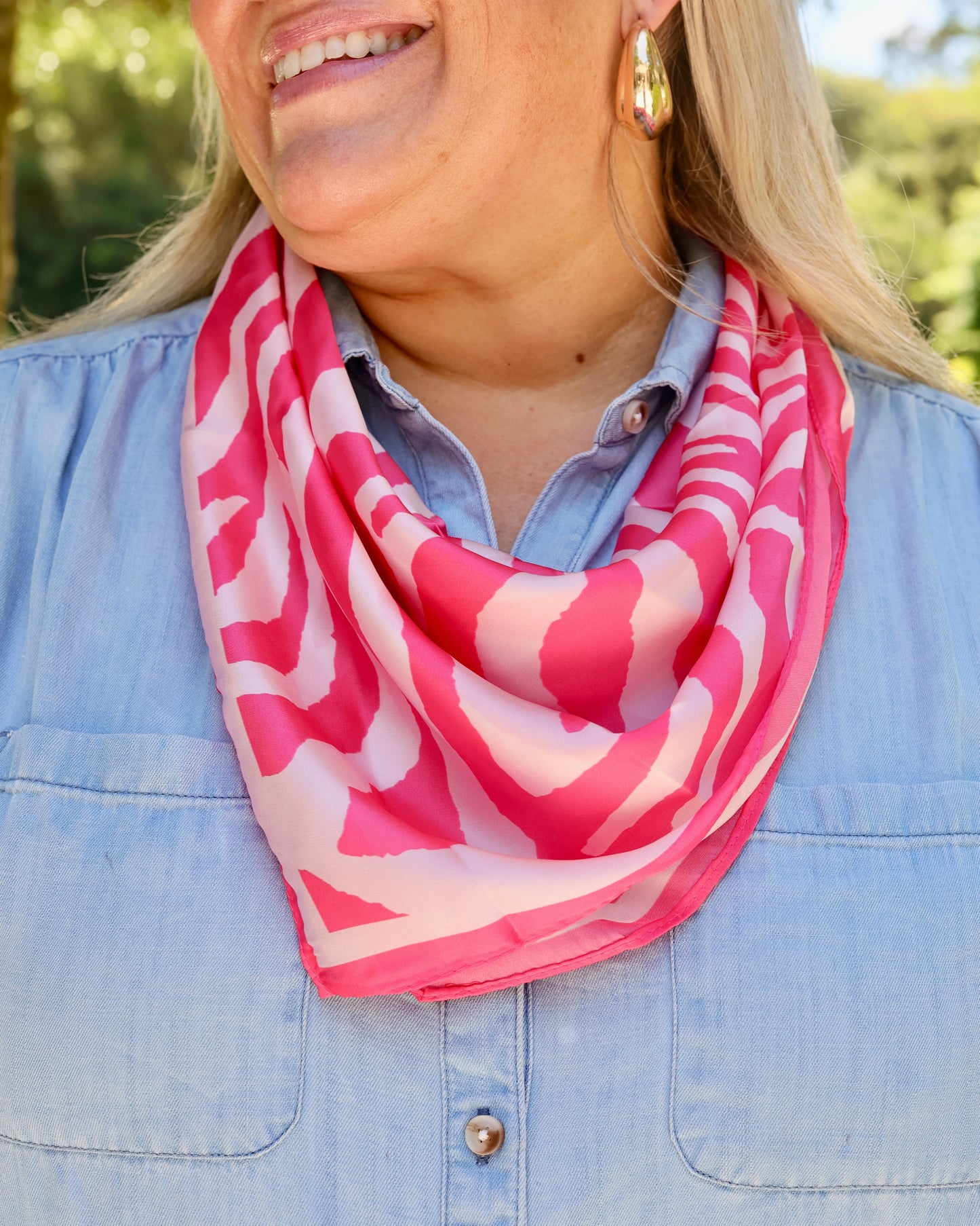 Ellie Zebra Print Scarf Pink