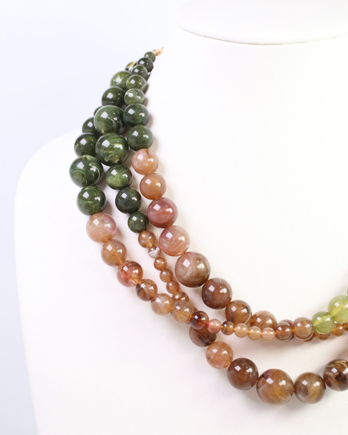 Alexander Beaded Necklace Olive Multi