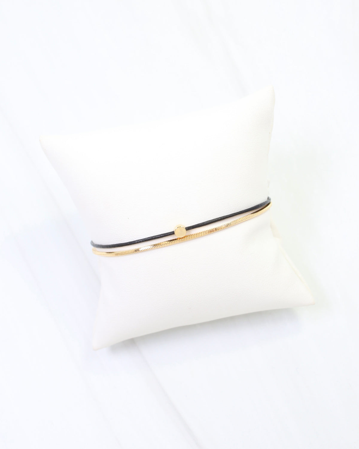 Paula Cord and Chain Bracelet Black