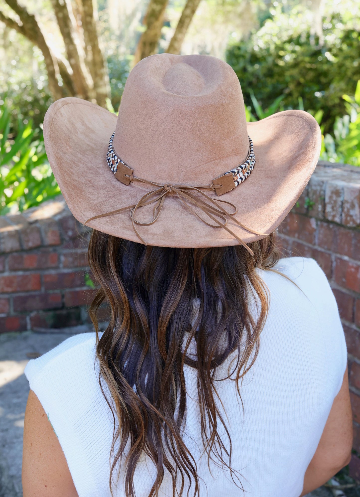 Rooney Suede Feel Hat with Band Brown