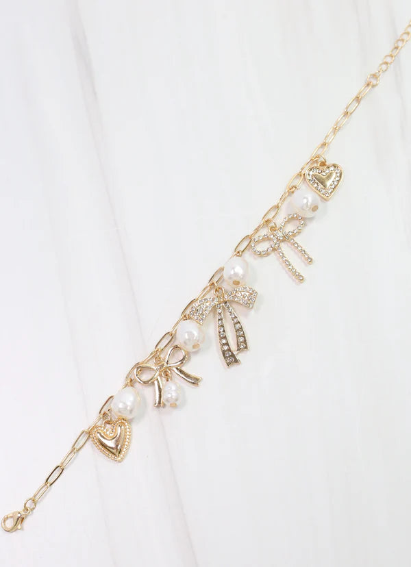 Hayley Charm Bracelet Gold