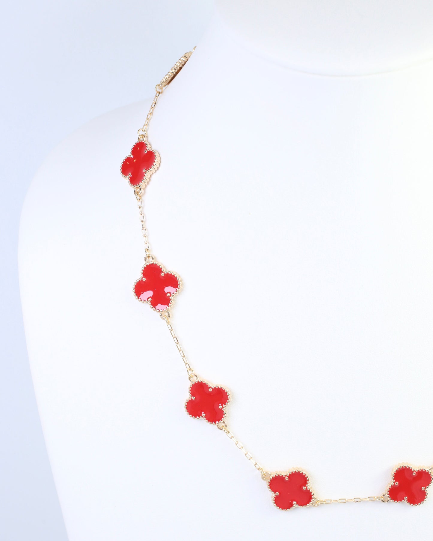 Sicily Cover Necklace Red