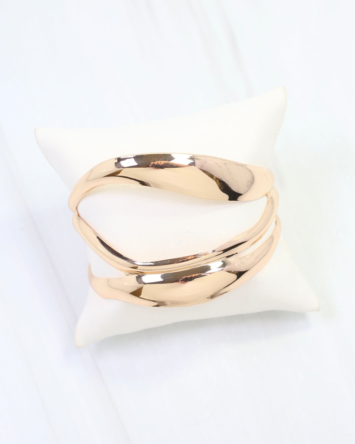 Kara Wavy Cuff Bracelet Gold