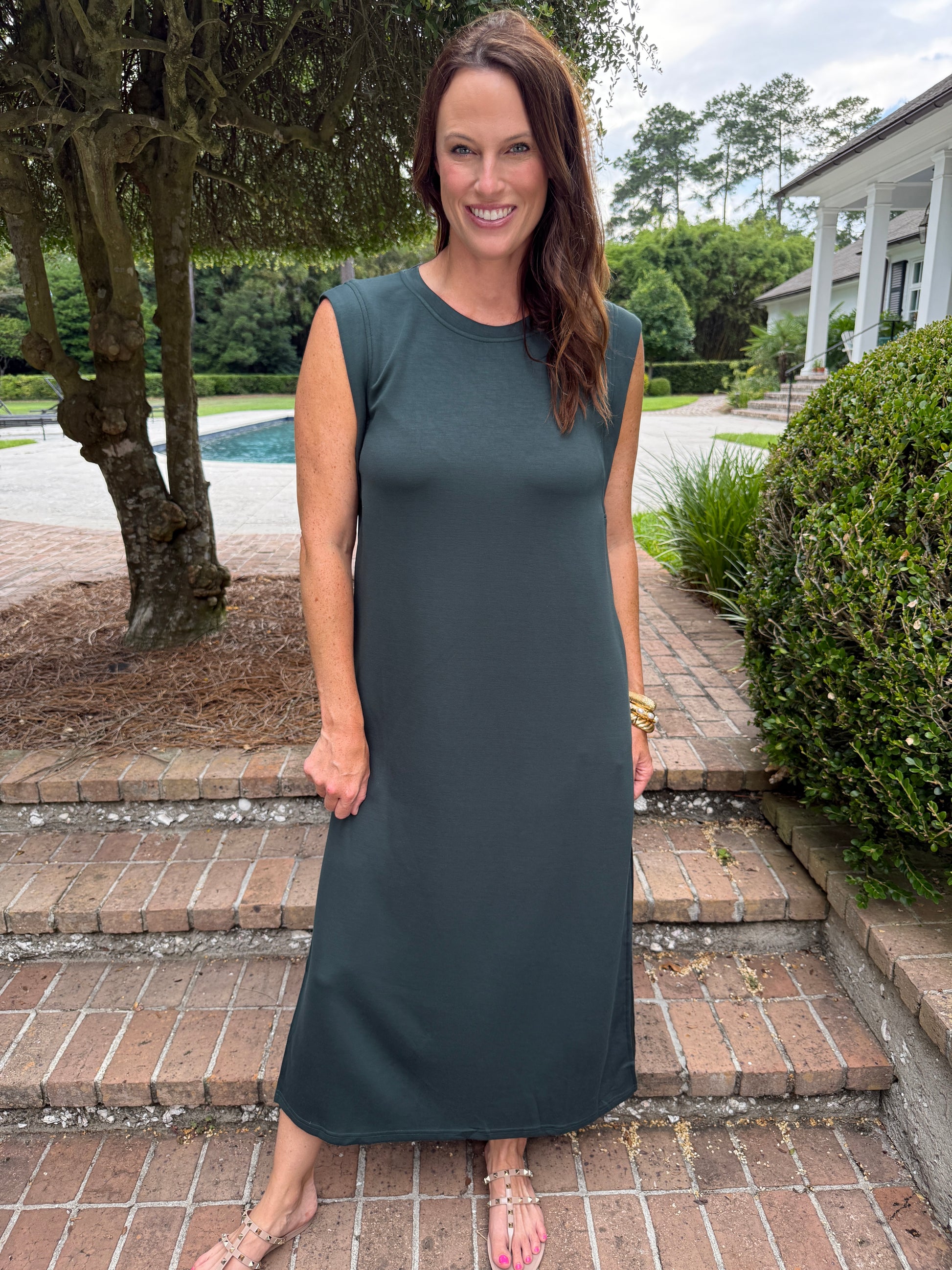 Hopkins Knit Pullover Dress - Hunter Caroline Hill Hopkins Knit Pullover Dress - Hunter Caroline Hill