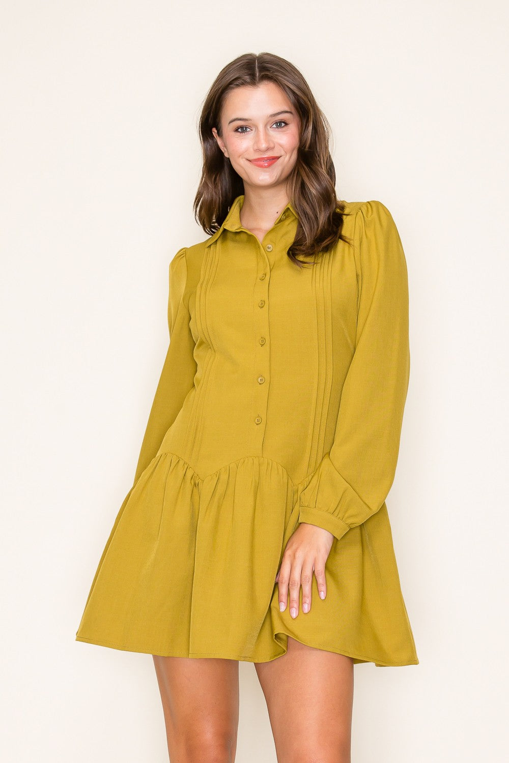 Raise It Up Chartreuse Mini Dress