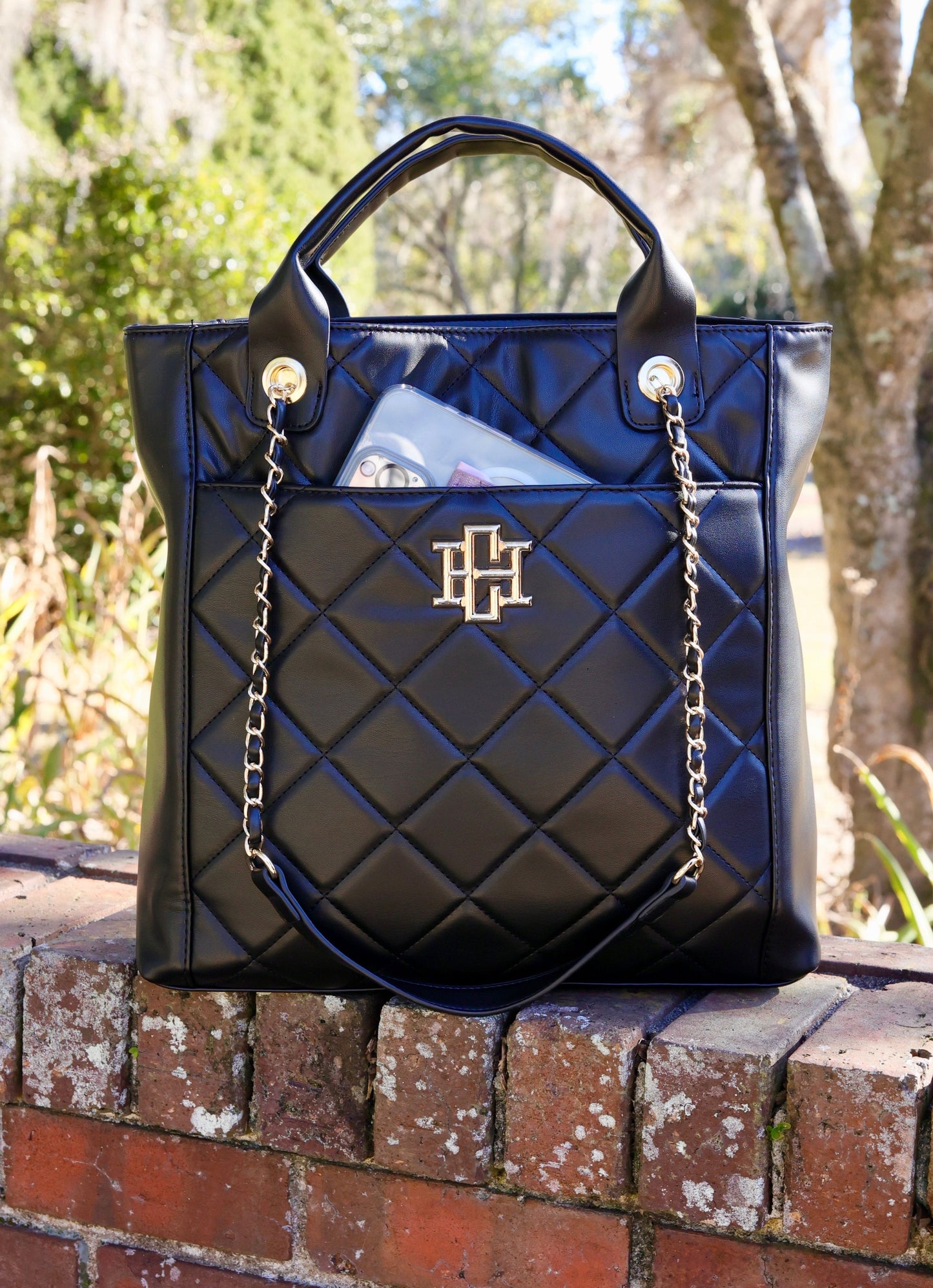 Kinzley Tote BLACK QUILTED LD