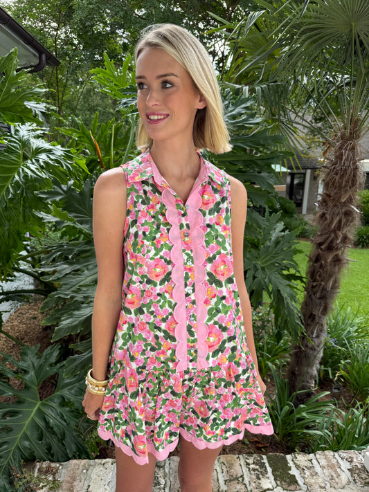 Somerset Floral Dress- Pink