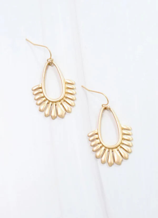 Marney Drop Earring MATTE GOLD